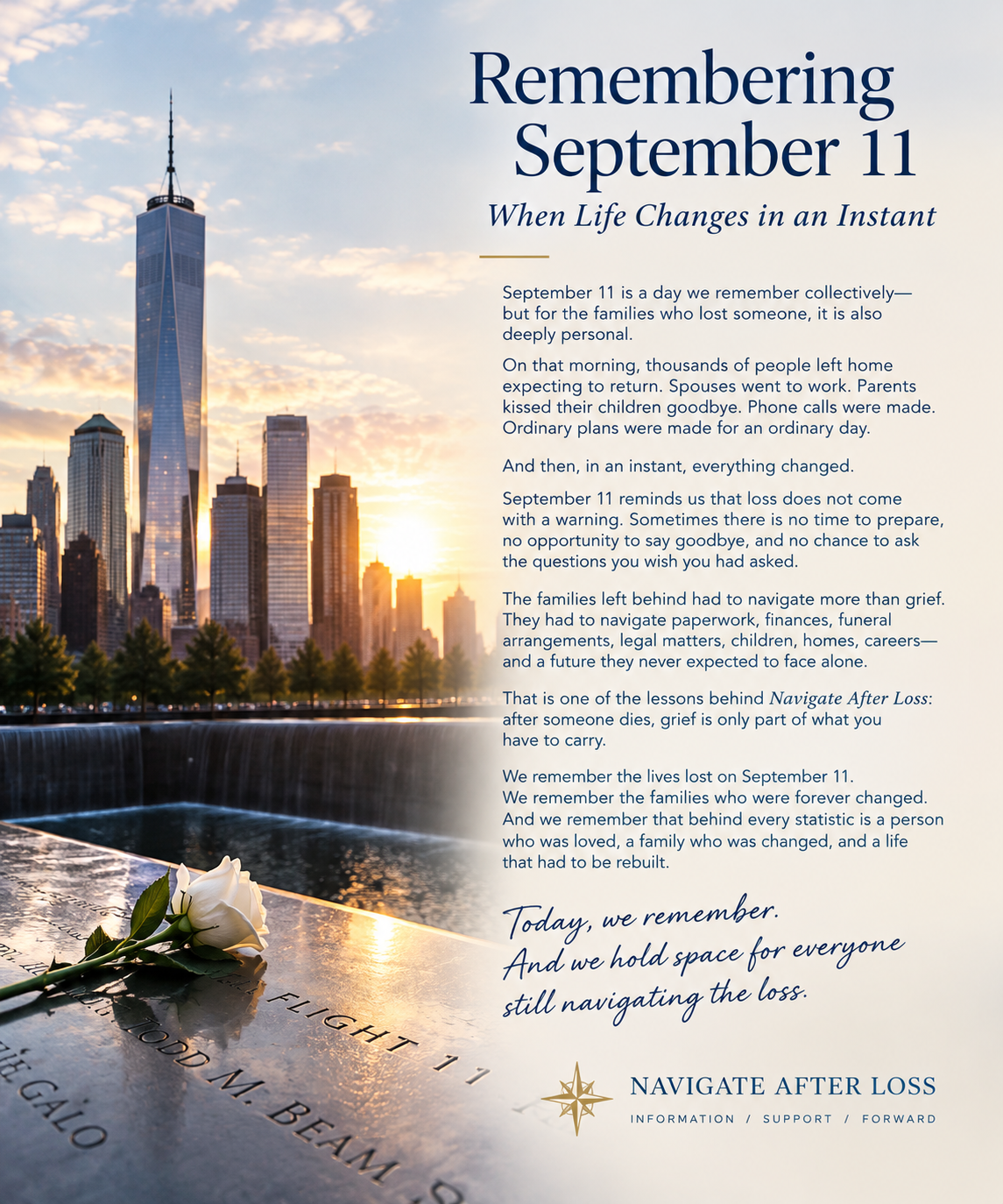 Remembering September 11: When Life Changes in an Instant